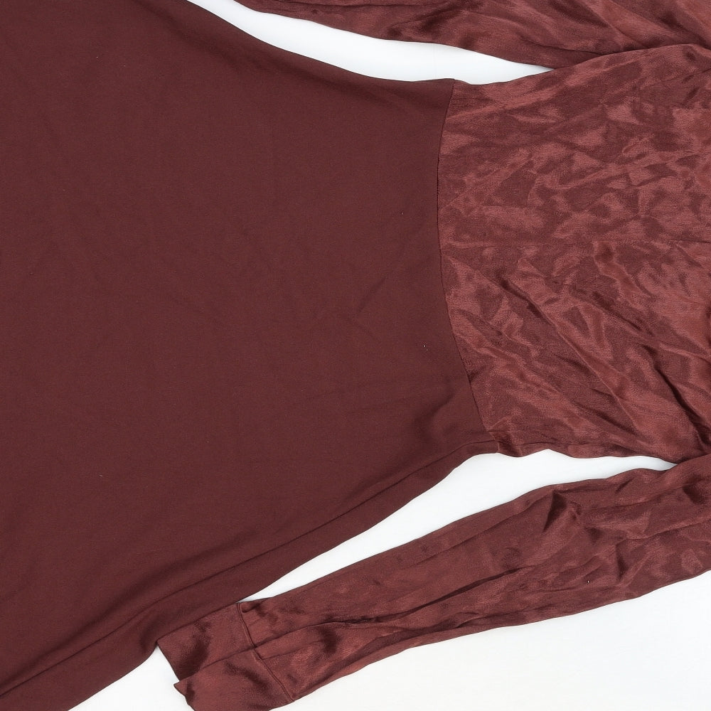 H&M Womens Red Viscose Fit & Flare Size 8 Collared Zip