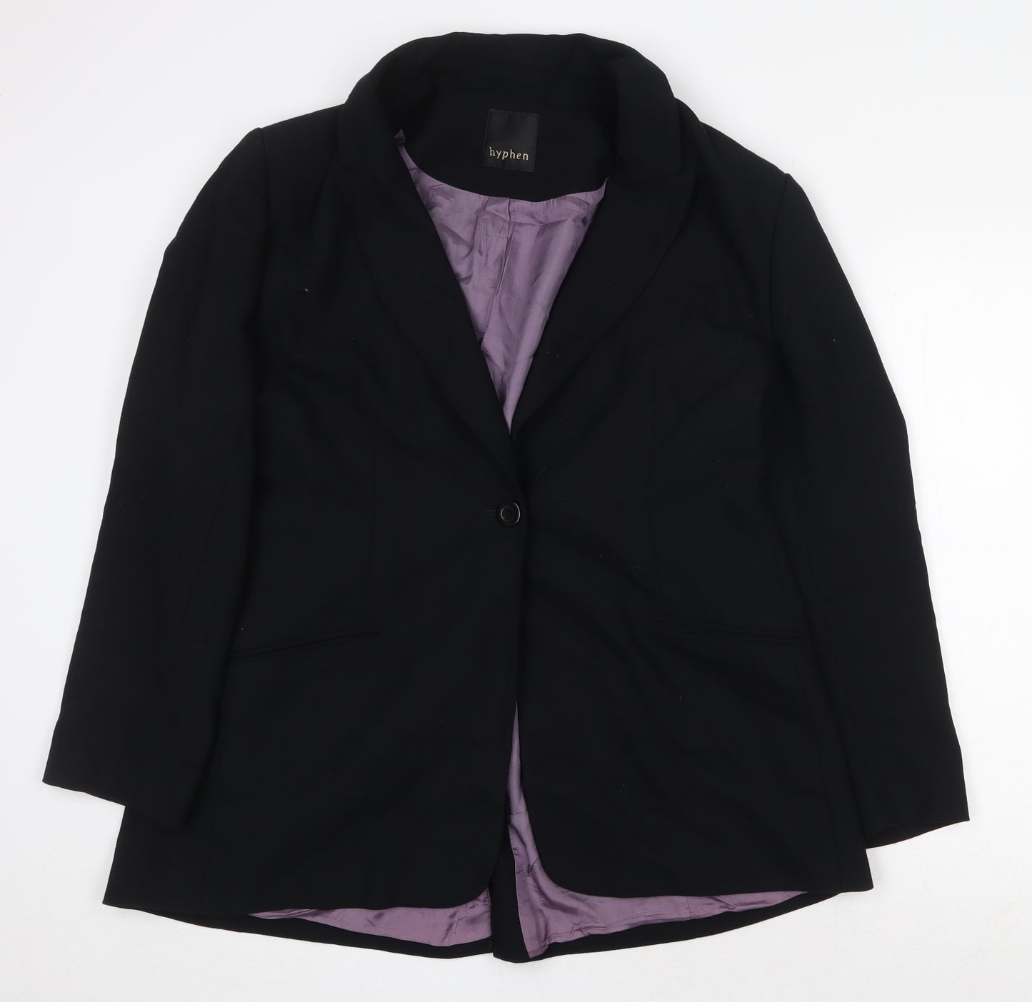 Hyphen Womens Black Jacket Blazer Size 20 Button