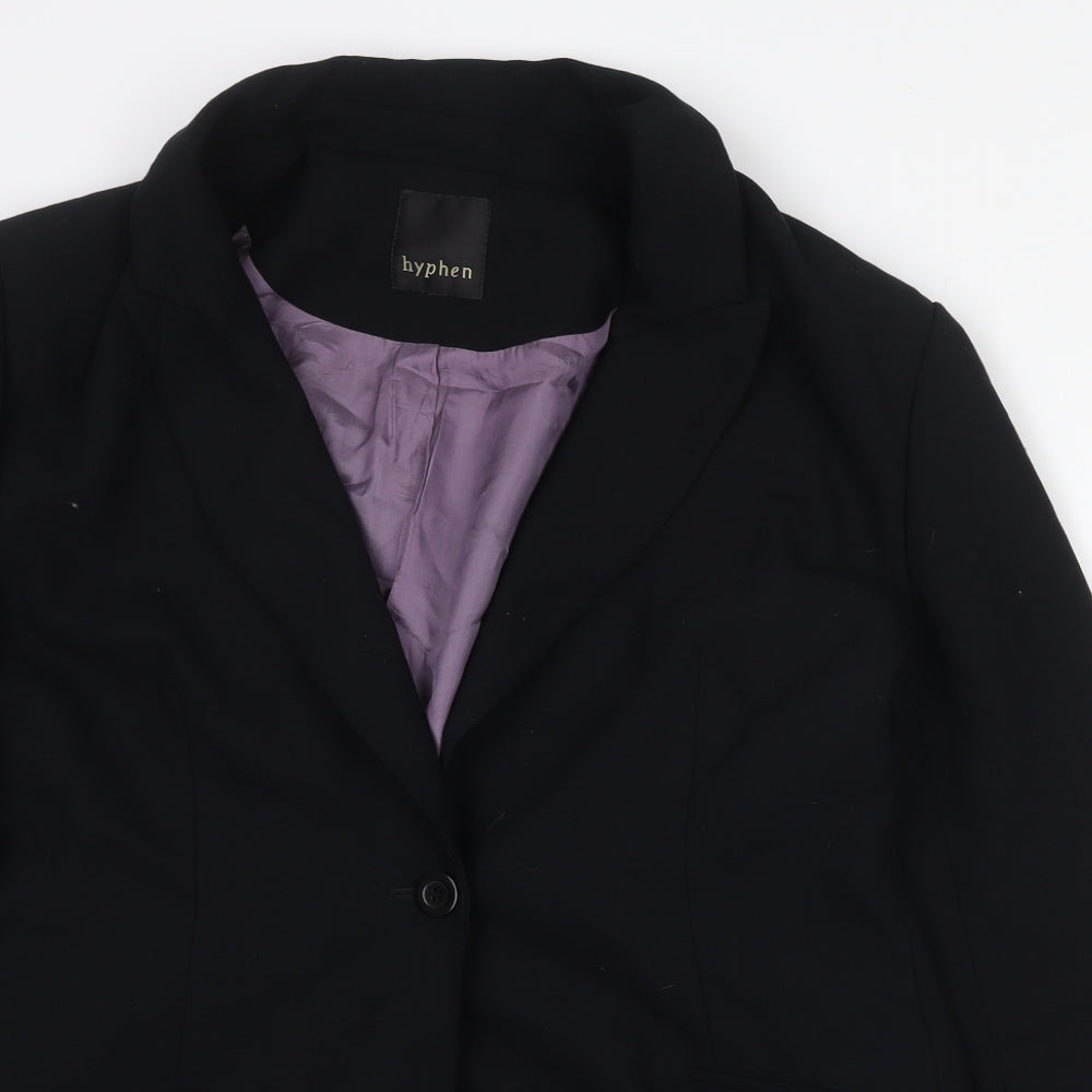Hyphen Womens Black Jacket Blazer Size 20 Button