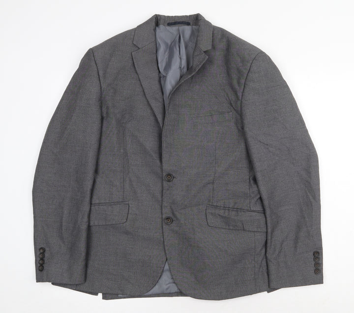 Marks and Spencer Mens Grey Polyester Jacket Suit Jacket Size 40 Regular