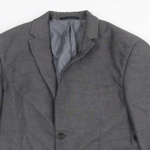 Marks and Spencer Mens Grey Polyester Jacket Suit Jacket Size 40 Regular