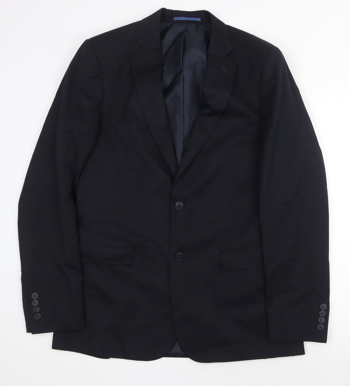 Marks and Spencer Mens Blue Polyester Jacket Suit Jacket Size 40 Regular