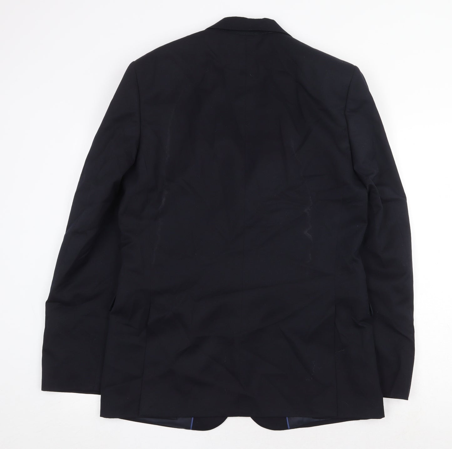 Marks and Spencer Mens Blue Polyester Jacket Suit Jacket Size 40 Regular