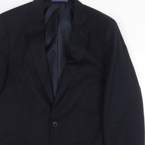 Marks and Spencer Mens Blue Polyester Jacket Suit Jacket Size 40 Regular