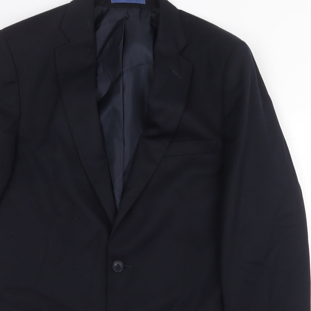 Marks and Spencer Mens Blue Polyester Jacket Suit Jacket Size 40 Regular