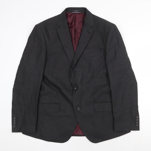 Marks and Spencer Mens Grey Polyester Jacket Suit Jacket Size 40 Regular