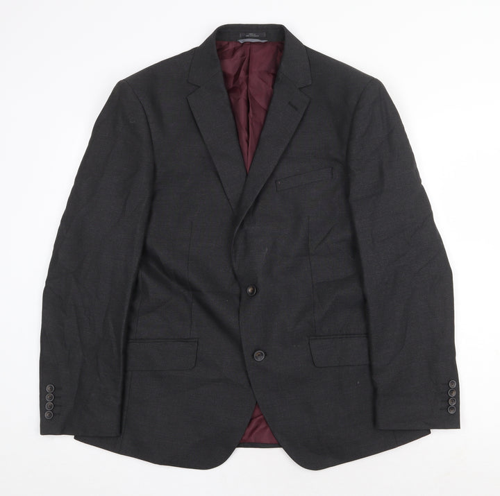 Marks and Spencer Mens Grey Polyester Jacket Suit Jacket Size 40 Regular