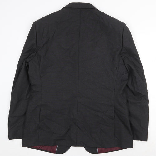 Marks and Spencer Mens Grey Polyester Jacket Suit Jacket Size 40 Regular