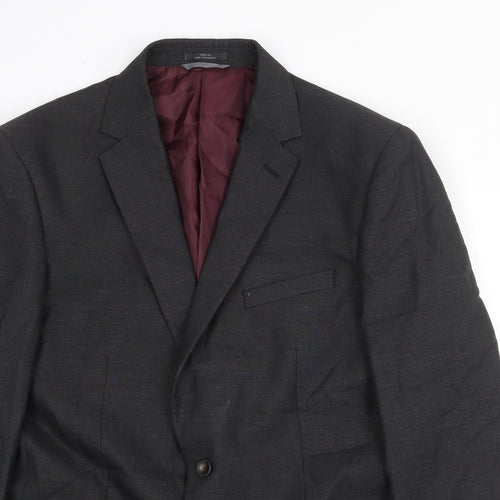 Marks and Spencer Mens Grey Polyester Jacket Suit Jacket Size 40 Regular