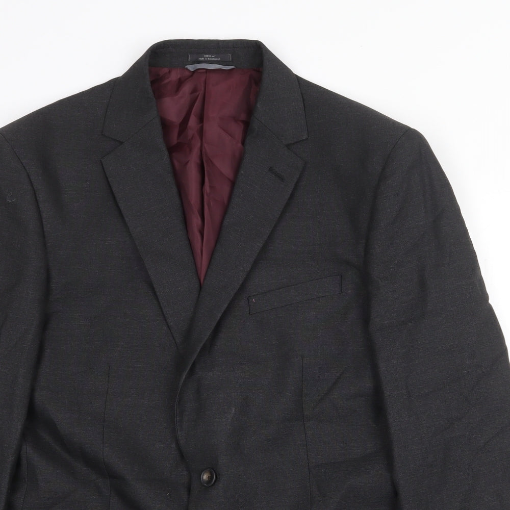 Marks and Spencer Mens Grey Polyester Jacket Suit Jacket Size 40 Regular