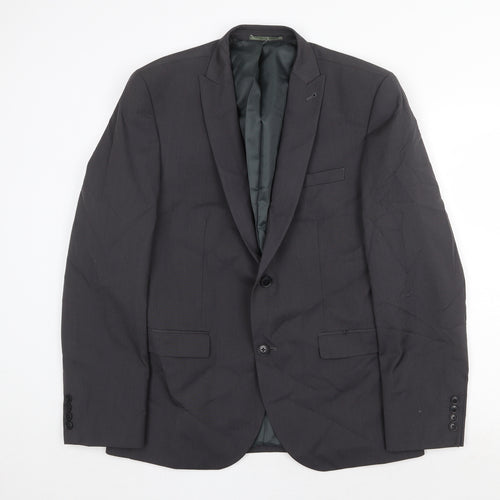 NEXT Mens Grey Polyester Jacket Suit Jacket Size 42 Regular