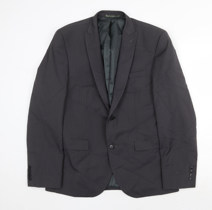 NEXT Mens Grey Polyester Jacket Suit Jacket Size 42 Regular