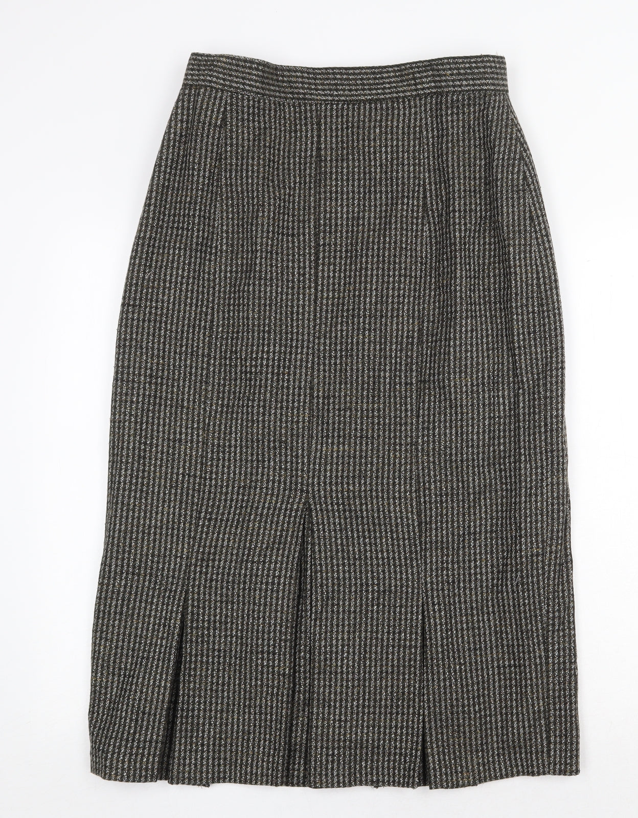 Solo Womens Brown Plaid Acrylic Pleated Skirt Size 16 Zip