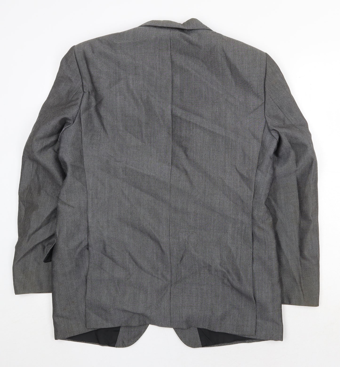 Trevira Mens Grey Wool Jacket Suit Jacket Size 36 Regular