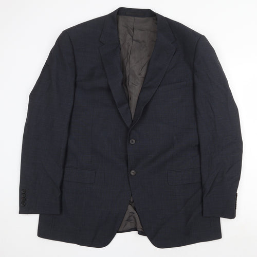 Marks and Spencer Mens Blue Wool Jacket Suit Jacket Size 44 Regular