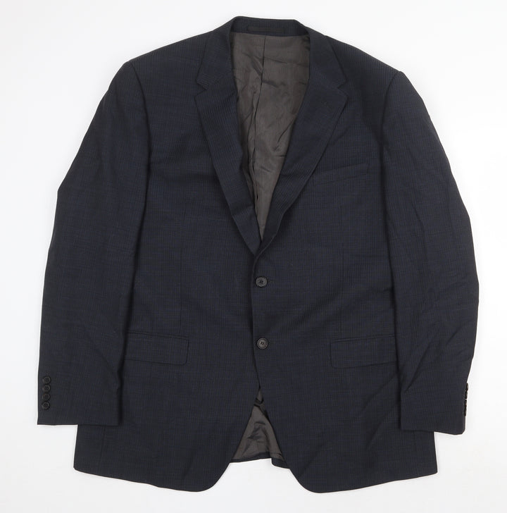 Marks and Spencer Mens Blue Wool Jacket Suit Jacket Size 44 Regular