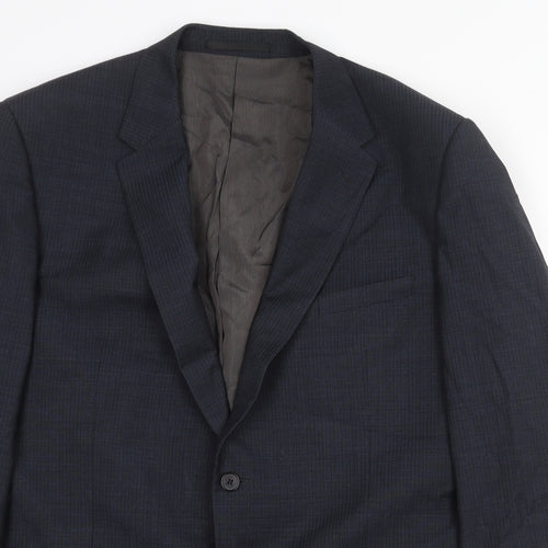 Marks and Spencer Mens Blue Wool Jacket Suit Jacket Size 44 Regular
