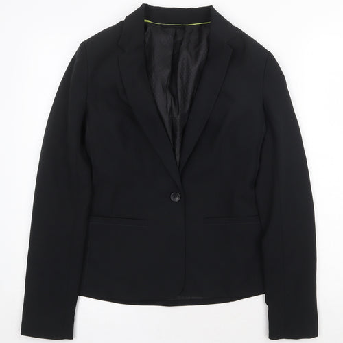 New Look Womens Black Polyester Jacket Blazer Size 8