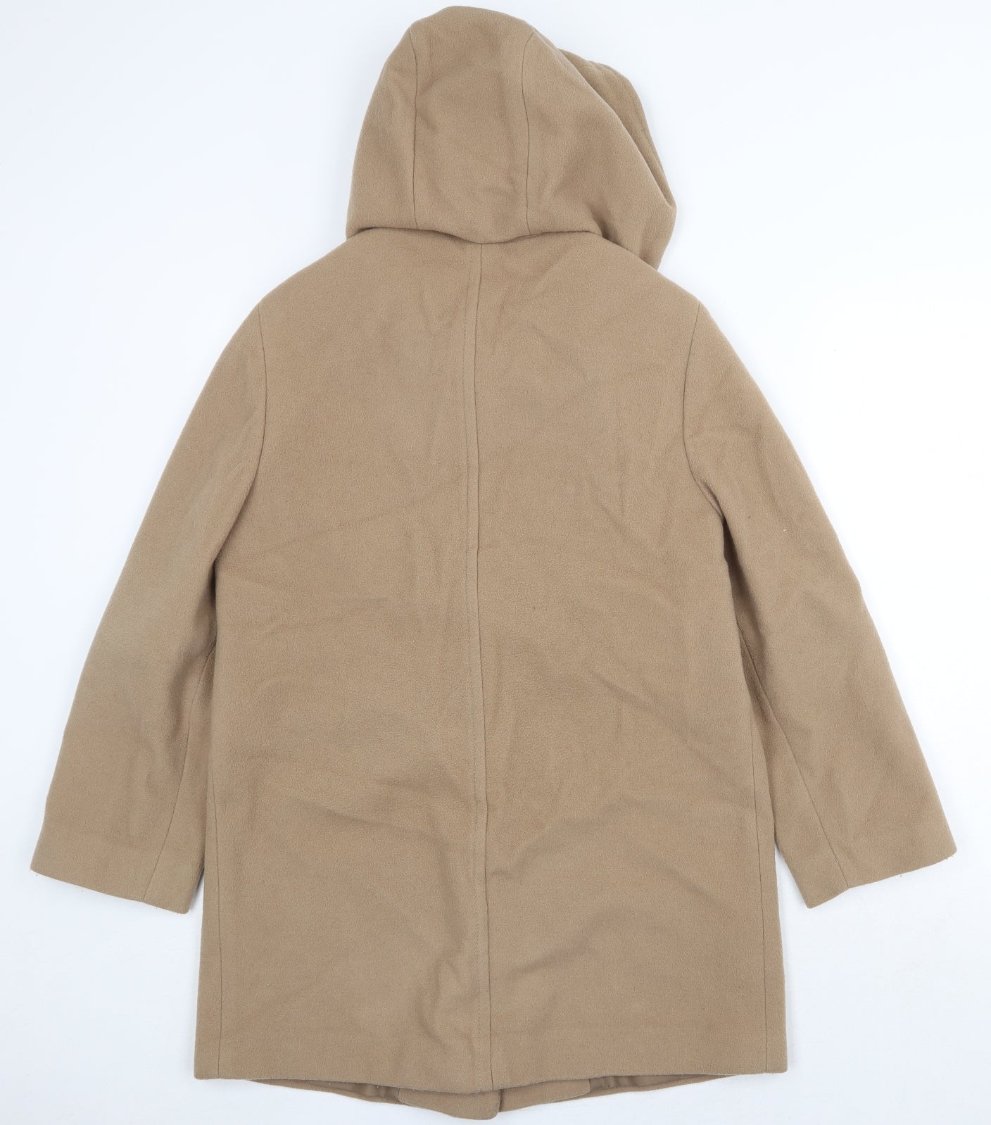 Marks and Spencer Womens Beige Pea Coat Coat Size 8 Button