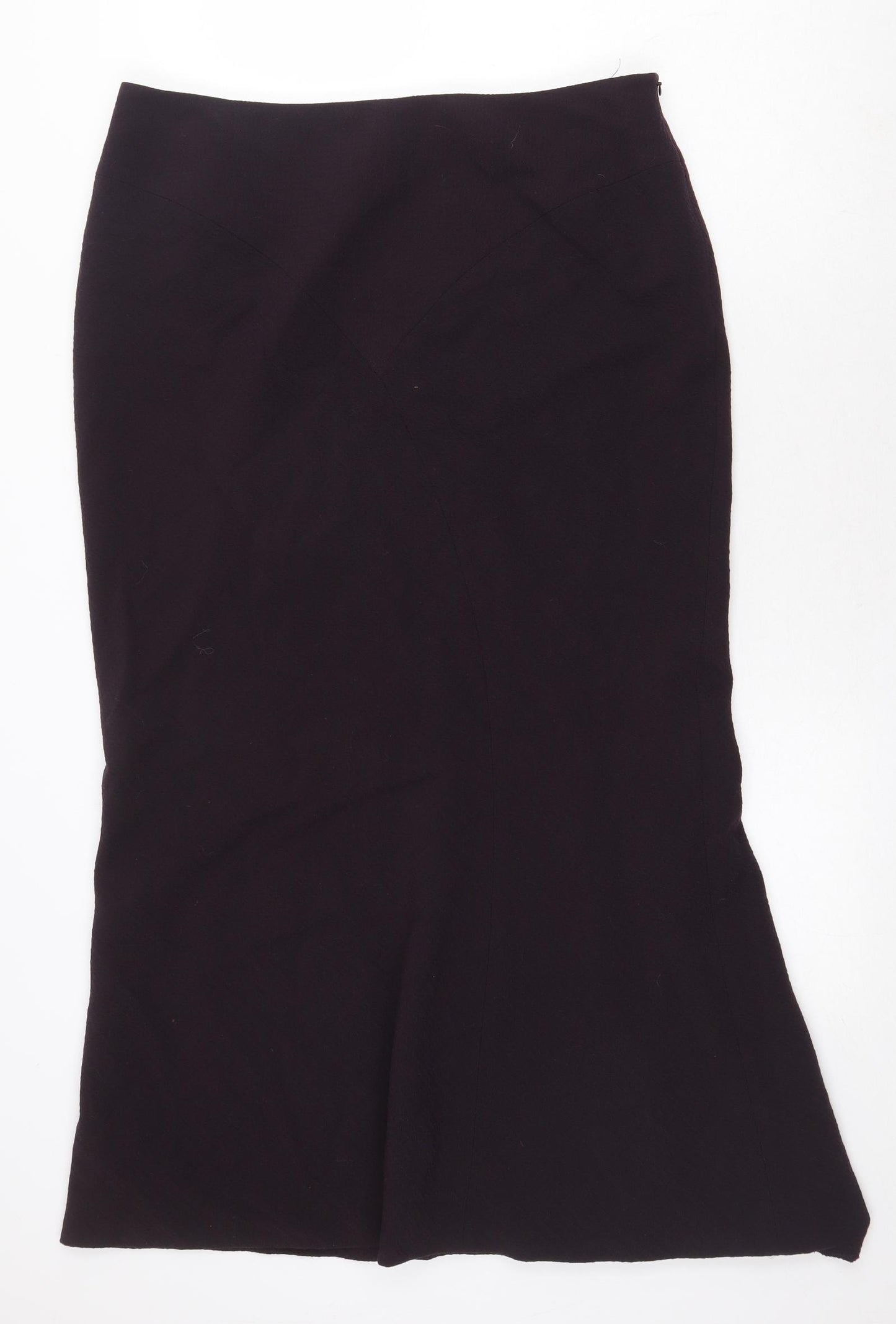 Laura Ashley Womens Purple Polyester Swing Skirt Size 16 Zip