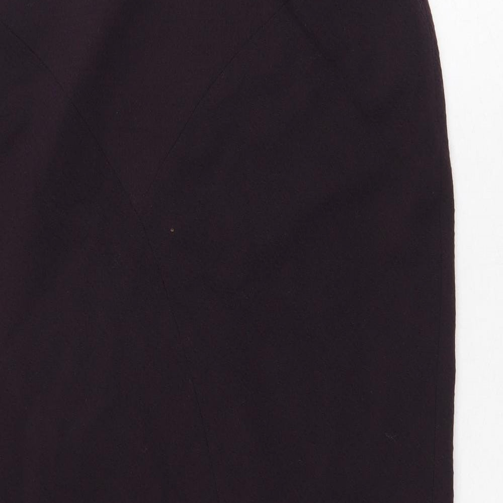 Laura Ashley Womens Purple Polyester Swing Skirt Size 16 Zip