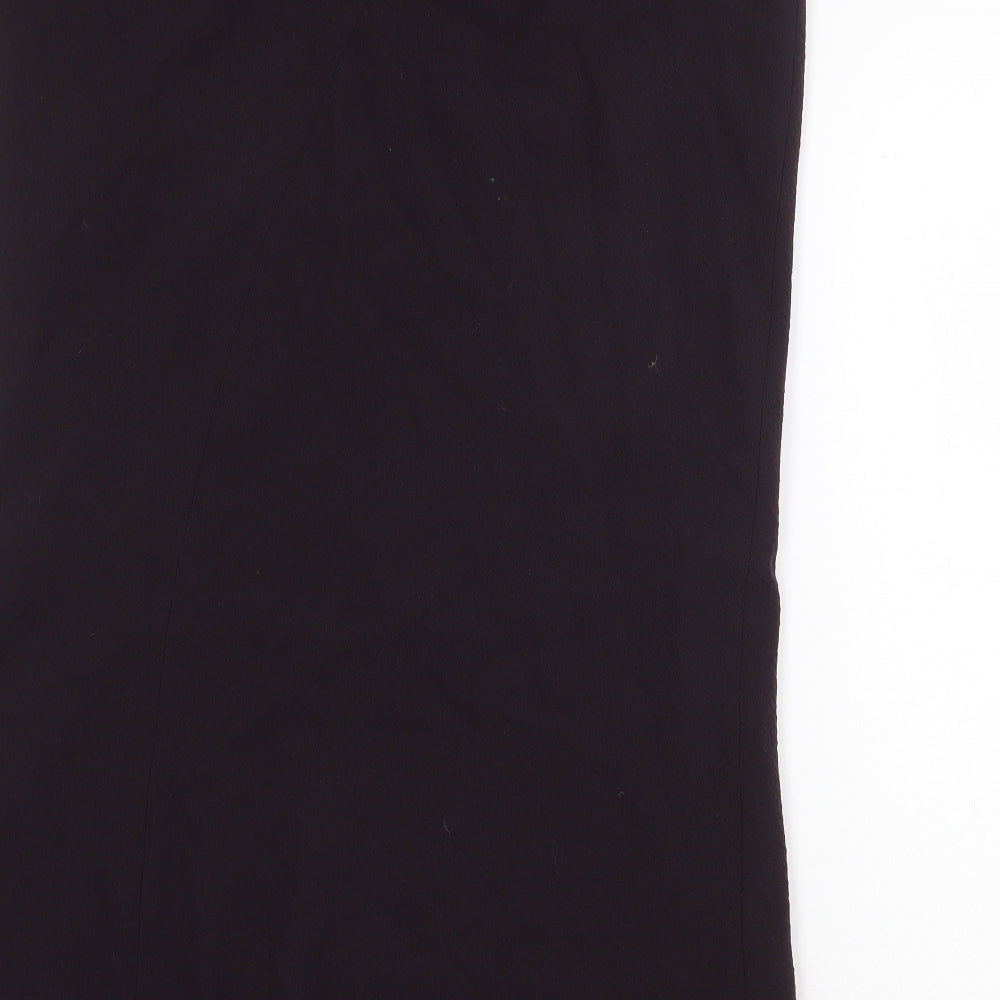 Laura Ashley Womens Purple Polyester Swing Skirt Size 16 Zip