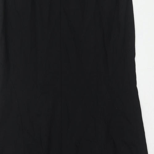 Talbots Womens Black Wool Ball Gown Size 10 Round Neck Zip