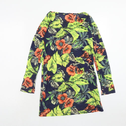French Connection Womens Multicoloured Floral Cotton A-Line Size S Round Neck Pullover