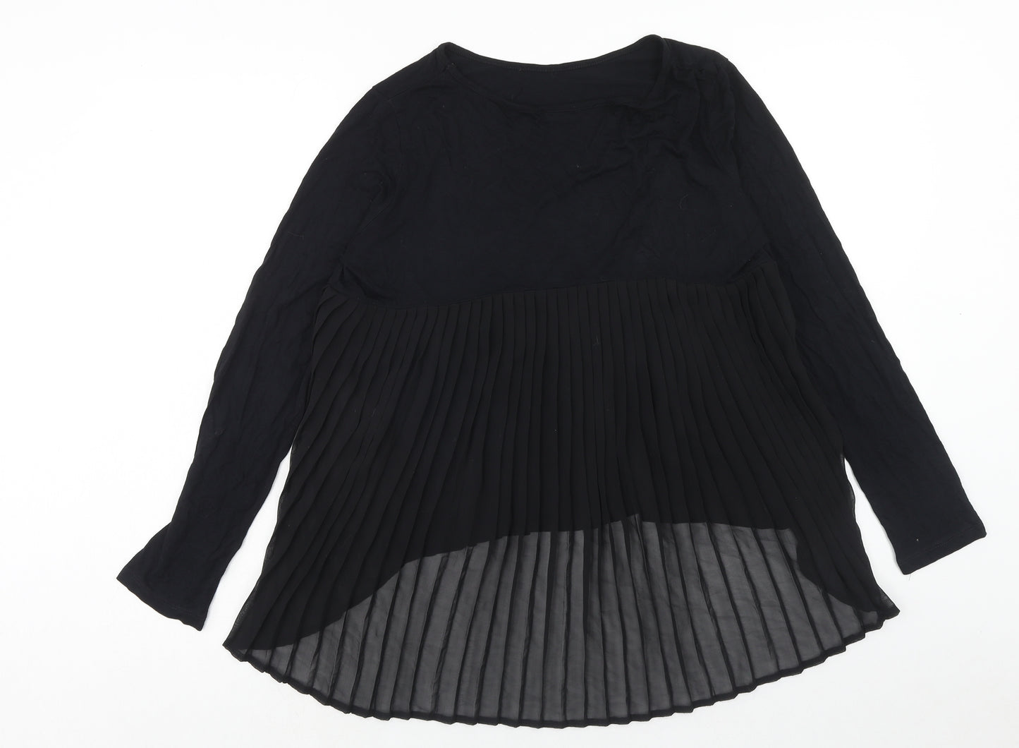 Atmosphere Womens Black Viscose Basic Blouse Size 16 Round Neck
