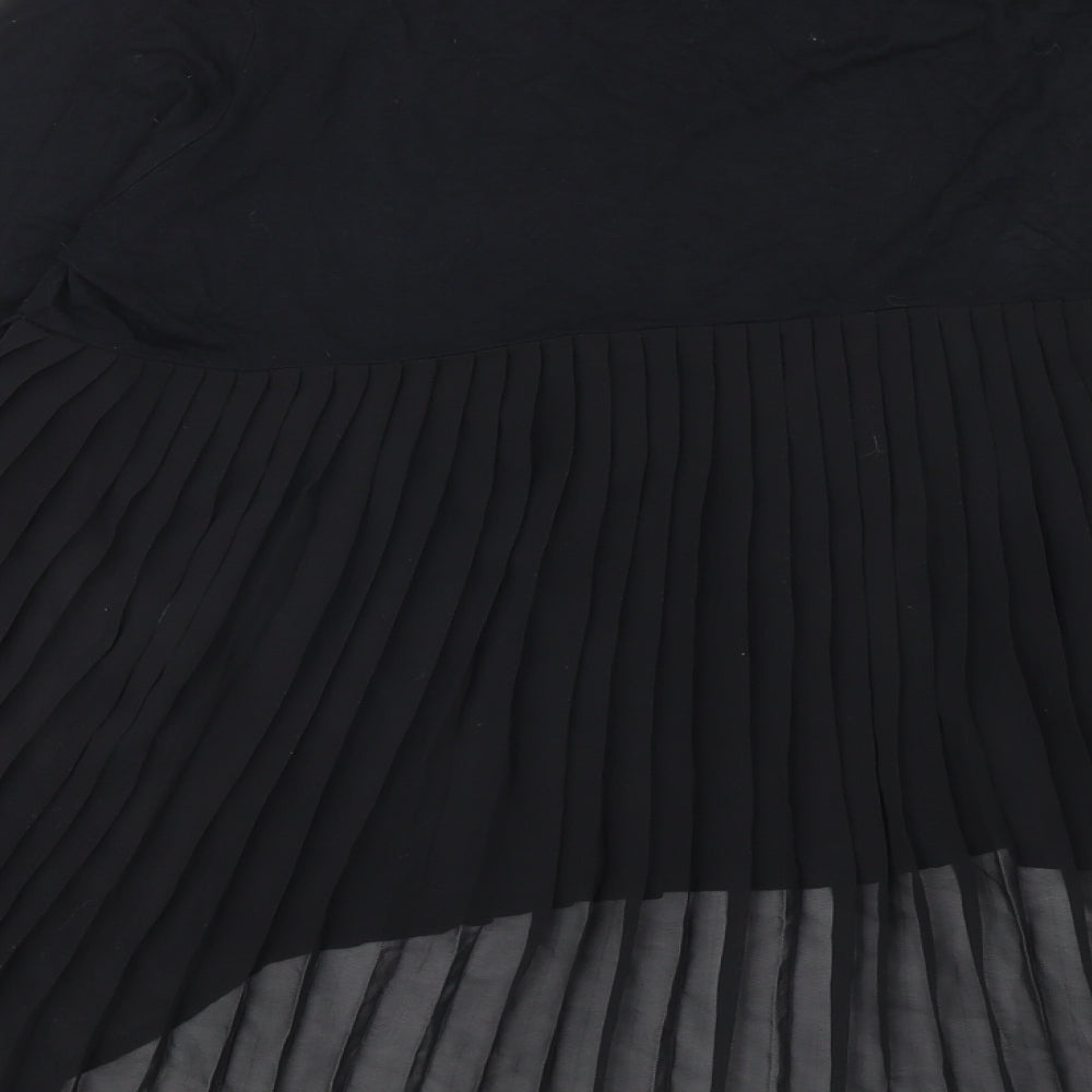 Atmosphere Womens Black Viscose Basic Blouse Size 16 Round Neck