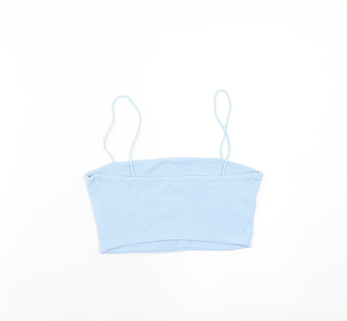 SheIn Womens Blue Polyester Cropped Tank Size S Square Neck