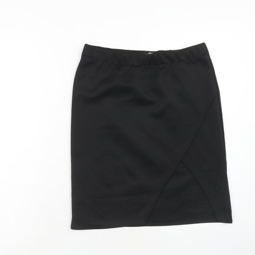 Page Womens Black Polyester A-Line Skirt Size M