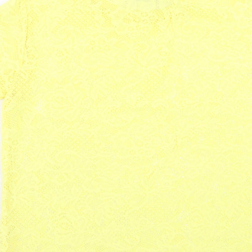 Atmosphere Womens Yellow Polyester Basic T-Shirt Size 10 Round Neck