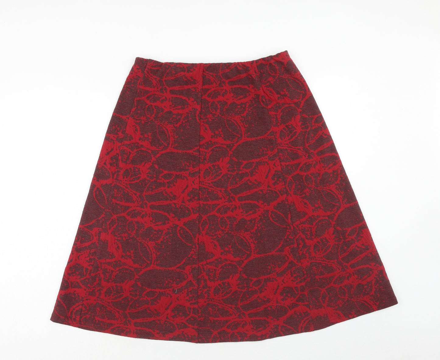 Honor Milburn Womens Red Geometric Polyester Swing Skirt Size 12