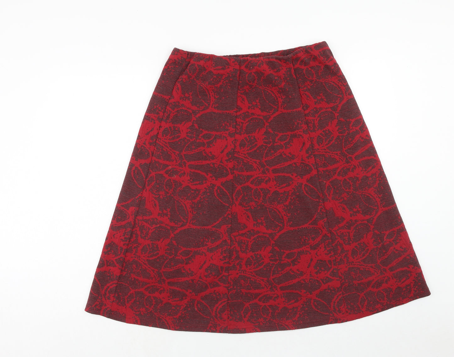 Honor Milburn Womens Red Geometric Polyester Swing Skirt Size 12