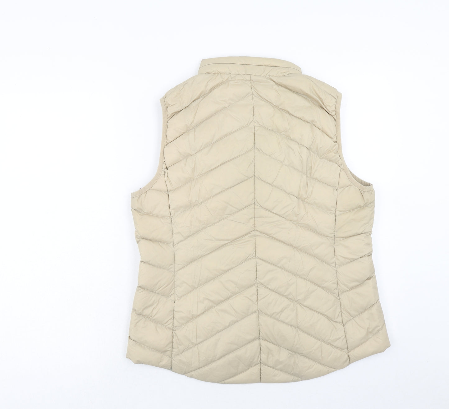 Marks and Spencer Womens Beige Gilet Jacket Size 14 Zip
