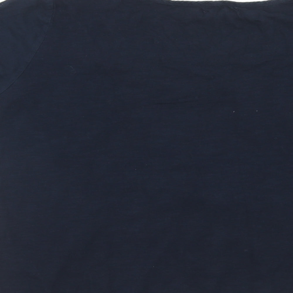 Jigsaw Womens Blue Cotton Basic T-Shirt Size M Boat Neck