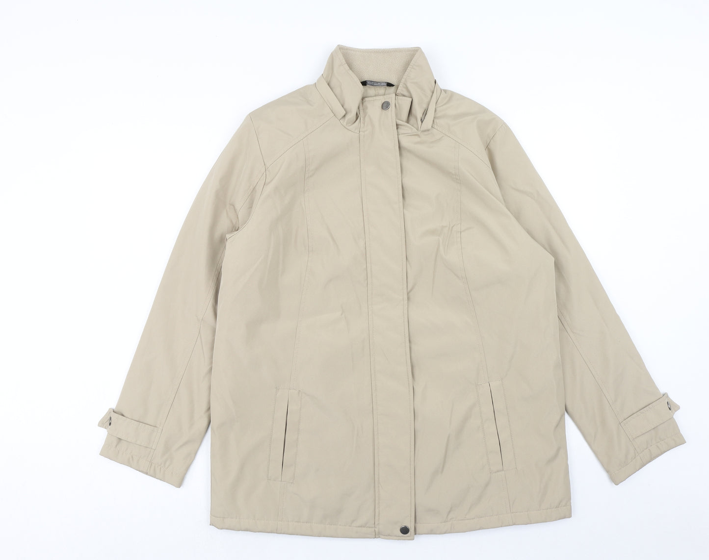 Bonmarché Womens Beige Jacket Size S Zip