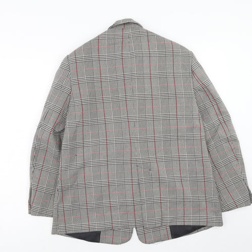 Zara Womens Multicoloured Plaid Polyester Jacket Blazer Size S