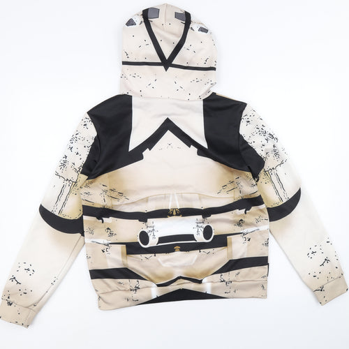 Preworn Boys Gold Geometric Polyester Pullover Hoodie Size L Pullover