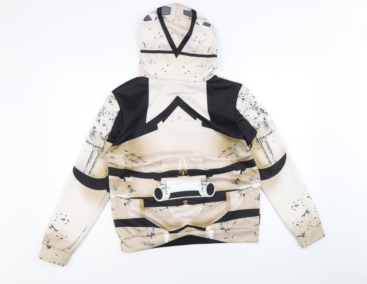 Preworn Boys Gold Geometric Polyester Pullover Hoodie Size L Pullover