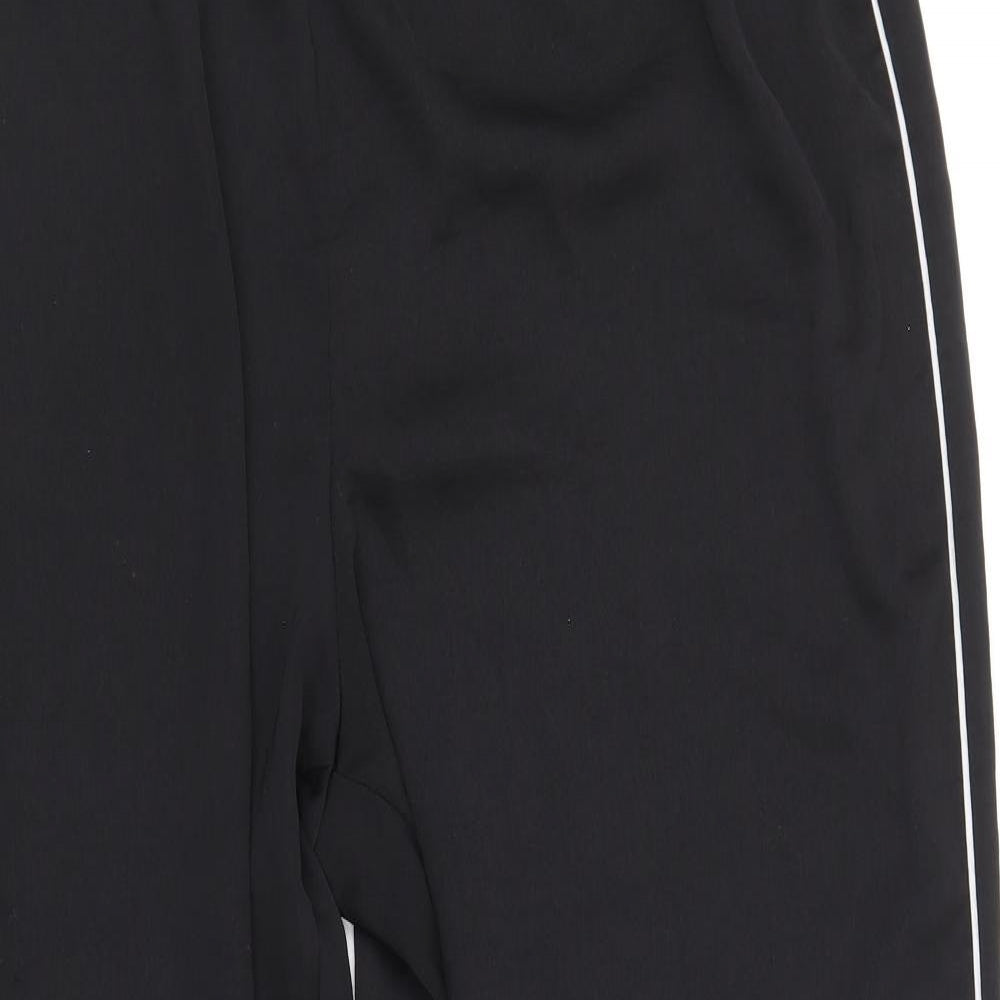 Marks and Spencer Womens Black Polyester Jogger Trousers Size 18 Regular