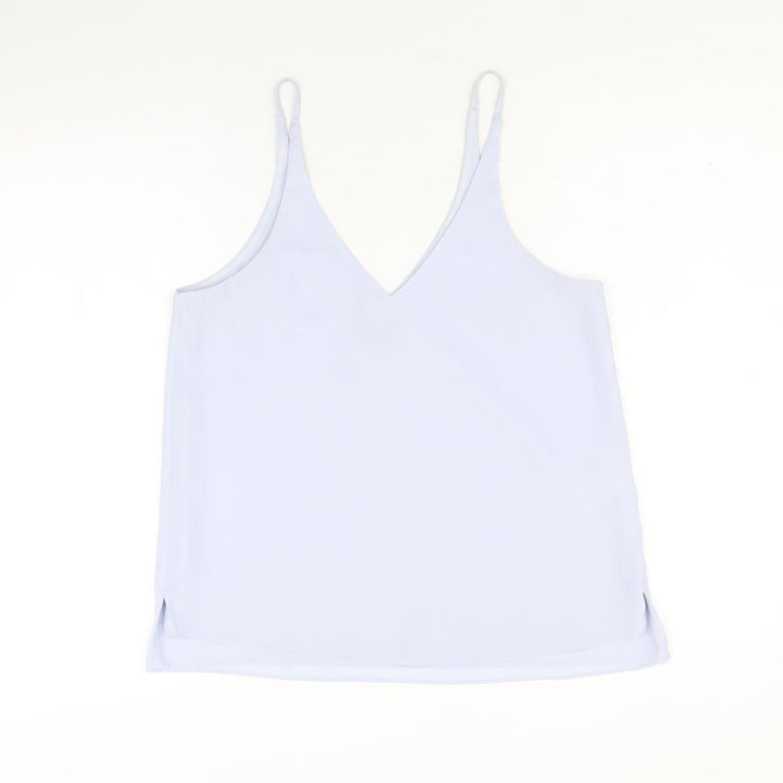 Topshop Womens Blue Polyester Basic Tank Size 10 V-Neck
