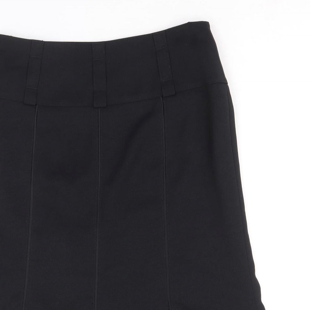 Betty Barclay Womens Black Polyester Swing Skirt Size 8 Zip
