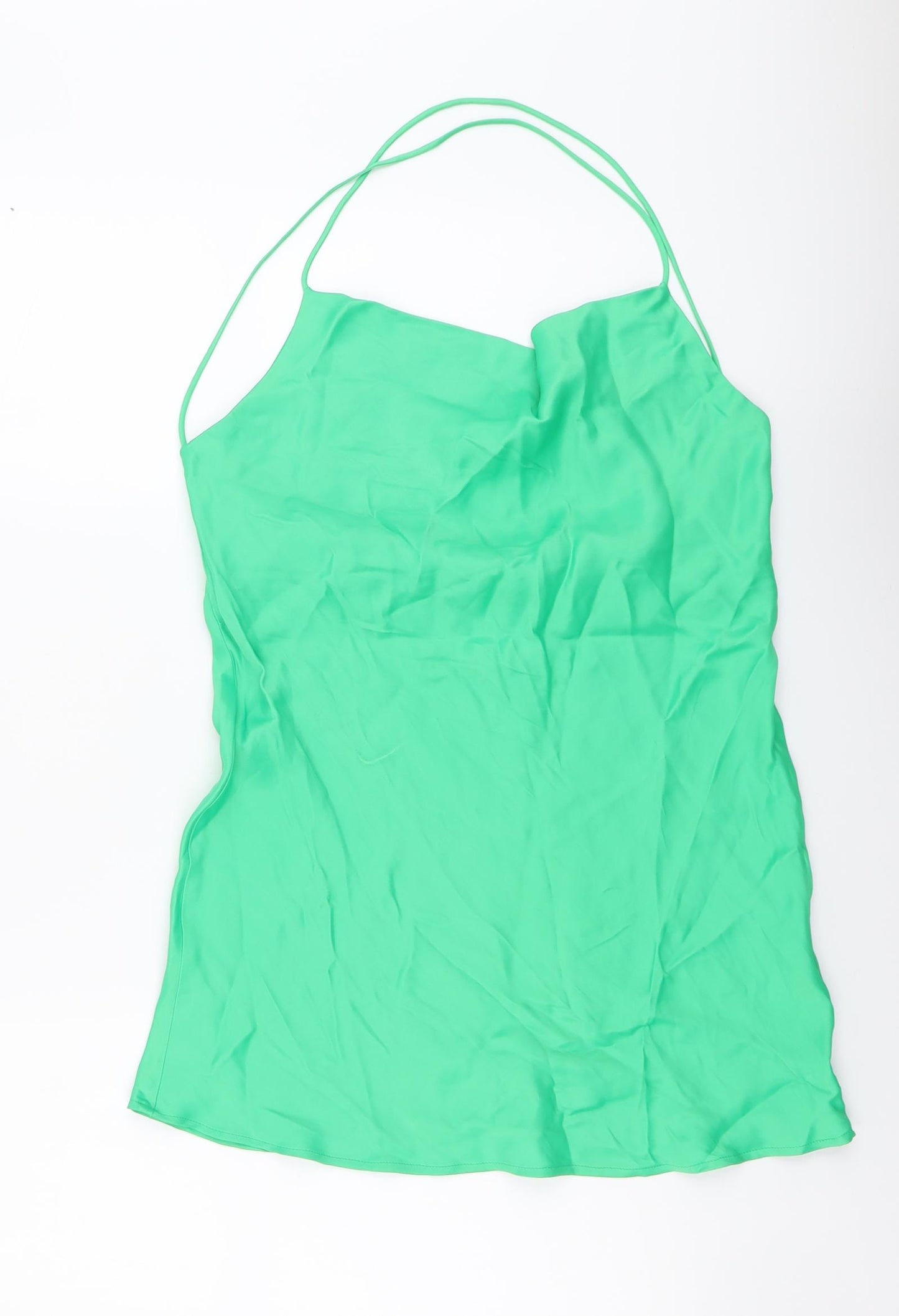 Zara Womens Green Viscose Camisole Tank Size M Halter