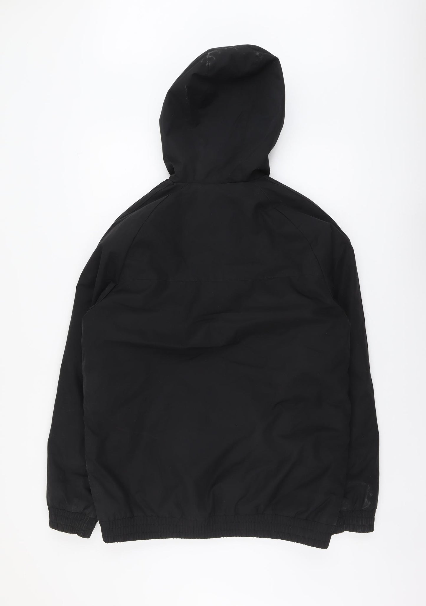 adidas Boys Black Windbreaker Jacket Size 15-16 Years Zip