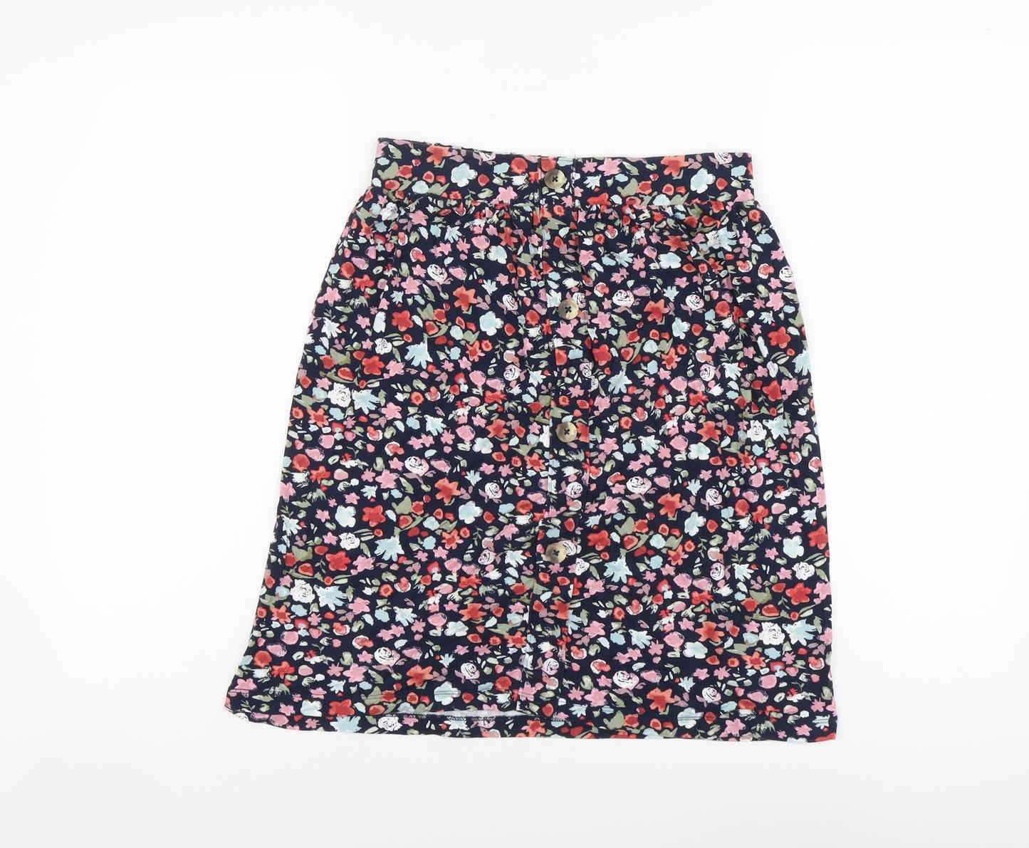 TU Womens Multicoloured Floral Viscose A-Line Skirt Size 10