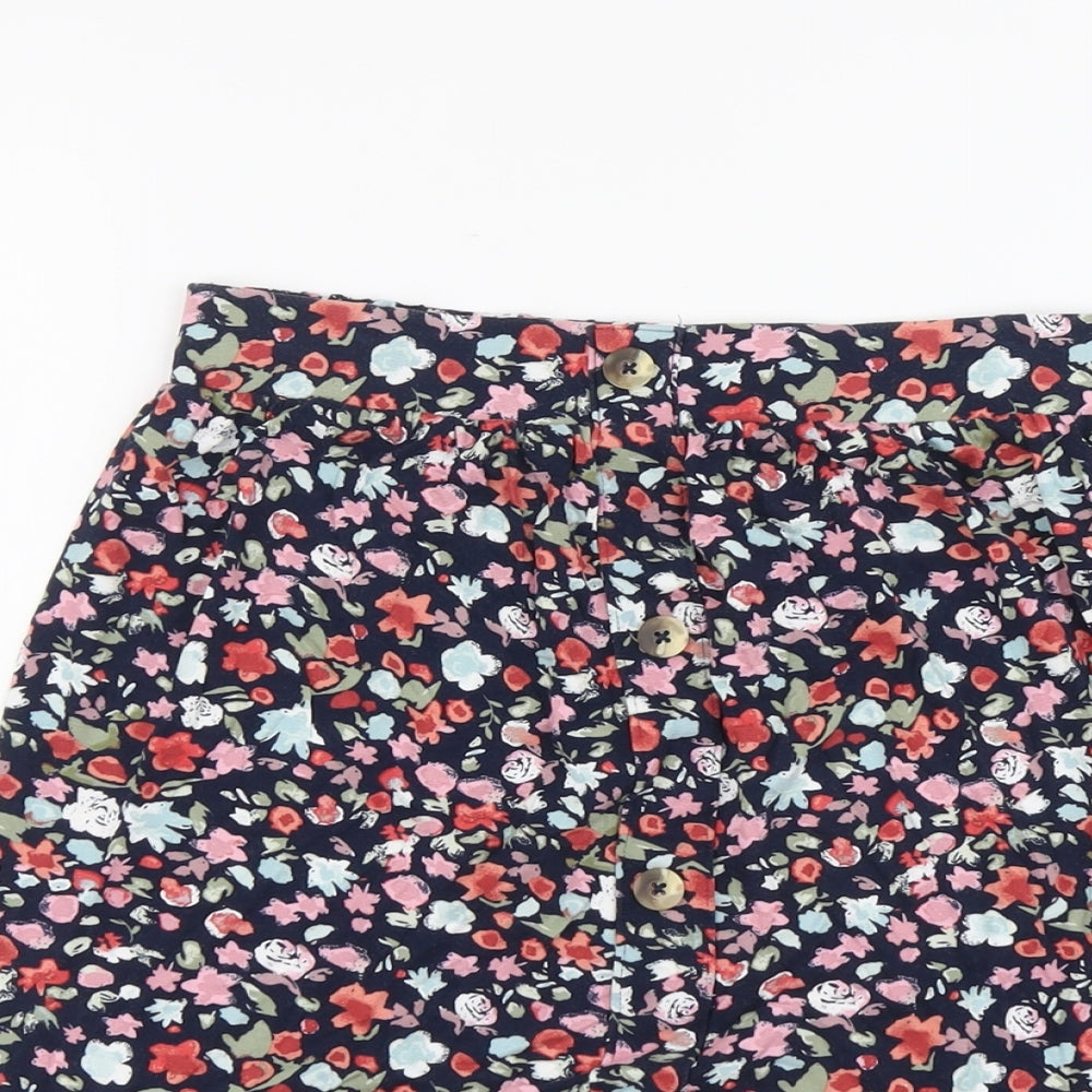 TU Womens Multicoloured Floral Viscose A-Line Skirt Size 10