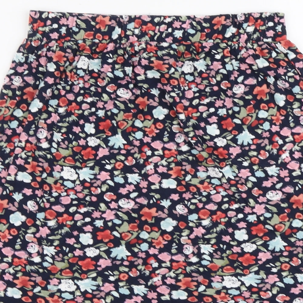 TU Womens Multicoloured Floral Viscose A-Line Skirt Size 10