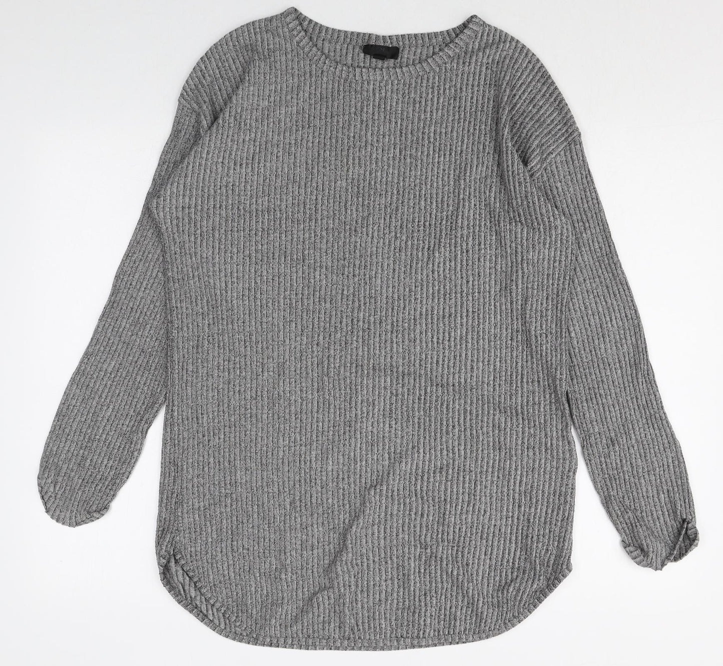 Topshop Womens Green Round Neck Cotton Pullover Jumper Size 16